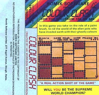 Colour Clash box art for ZX Spectrum